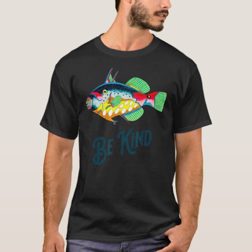 Be Kind Rainbow Fish Teacher Life Teaching Back To T_Shirt