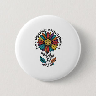 Be Kind Rainbow Flower Vintage Engraving Shirt_1 Button