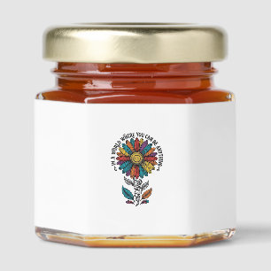 Be Kind Rainbow Flower Vintage Engraving Shirt_1 Honey Jar Favors