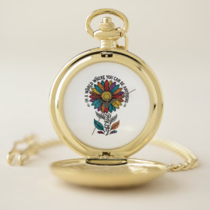 Be Kind Rainbow Flower Vintage Engraving Shirt_1 Pocket Watch