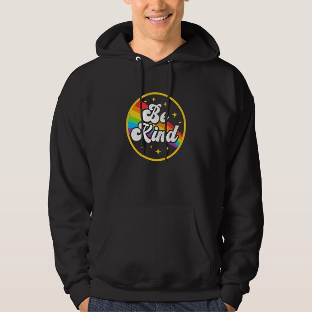 Be Kind Rainbow Gay Lgbt Pride Ally Support Love H Hoodie (Front)