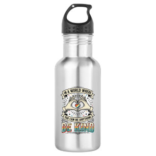 Be Kind Rainbow Heart Hands Vintage Shirt Design_1 Stainless Steel Water Bottle