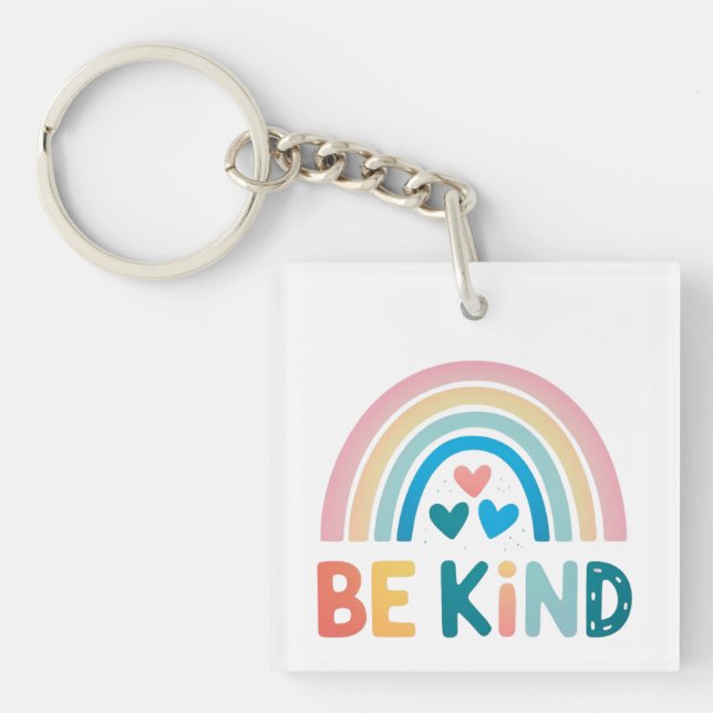 Be Kind Rainbow Keychain (Front)
