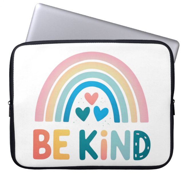  Be Kind Rainbow  Laptop Sleeve (Front)