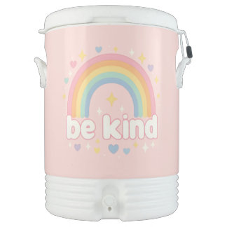 Be Kind – Rainbow Pastel Positivity Beverage Cooler