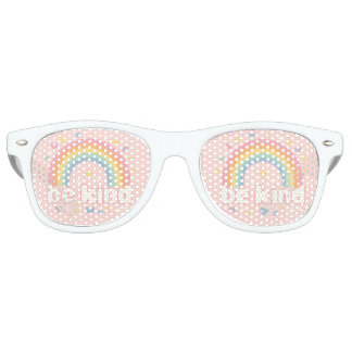 Be Kind – Rainbow Pastel Positivity Retro Sunglasses