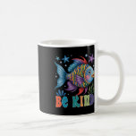 Be Kind Rainbow Scale Fish Teacher Reading Book To Coffee Mug