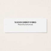 Be Kind Random Acts of Kindness Card (Back)