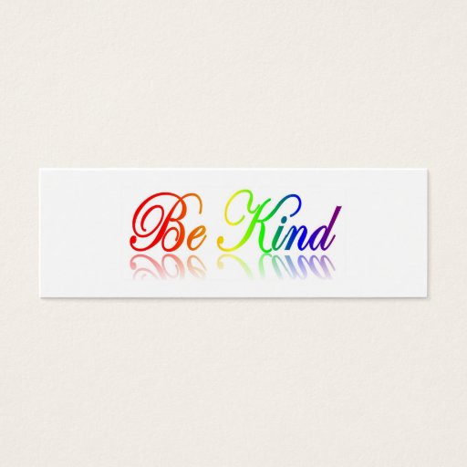 Customizable Be Kind - Respect Others Bookmark Business Card Template