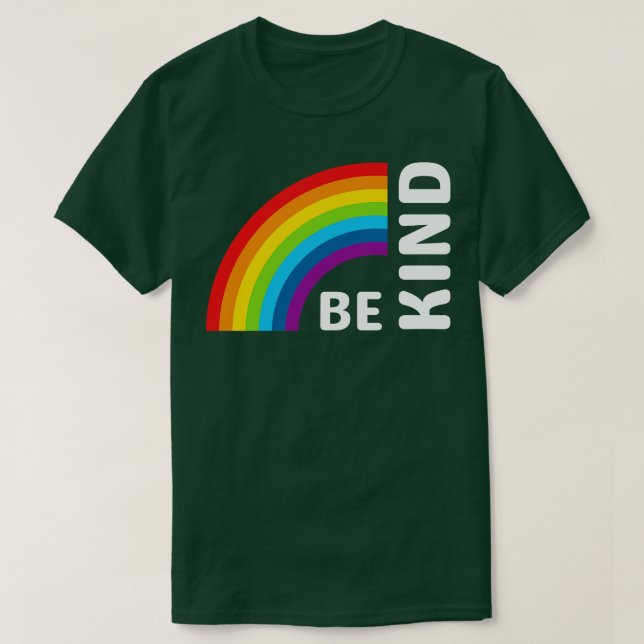 Be Kind Retro Rainbow T-Shirt (Design Front)