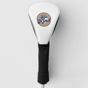 Be Kind Retro Rainbow Vintage Shirt Design_1 Golf Head Cover