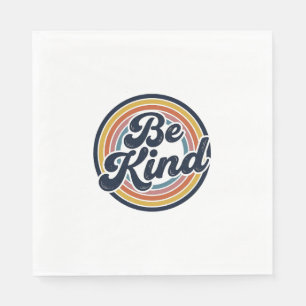 Be Kind Retro Rainbow Vintage Shirt Design_1 Napkins