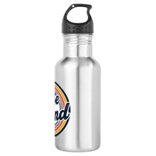 Be Kind Retro Rainbow Vintage Shirt Design_1 Stainless Steel Water Bottle