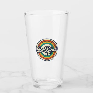 Be Kind Retro Rainbow Vintage Shirt Design_2 Glass