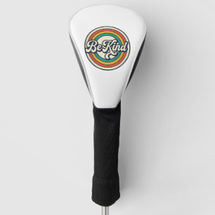 Be Kind Retro Rainbow Vintage Shirt Design_2 Golf Head Cover