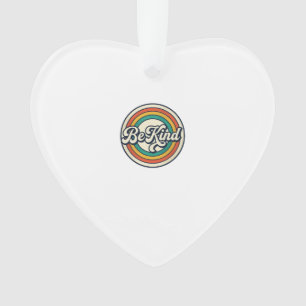 Be Kind Retro Rainbow Vintage Shirt Design_2 Ornament