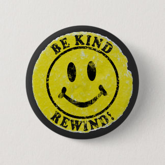 Be Kind Rewind Retro Video Rental Sticker Button