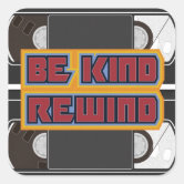 BE KIND REWIND - Retro Video Rental Sticker (Clean) Home Decor Rug