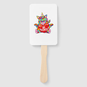 Be Kind Shirt Autism Awareness Gift Kid Girl Toddl Hand Fan