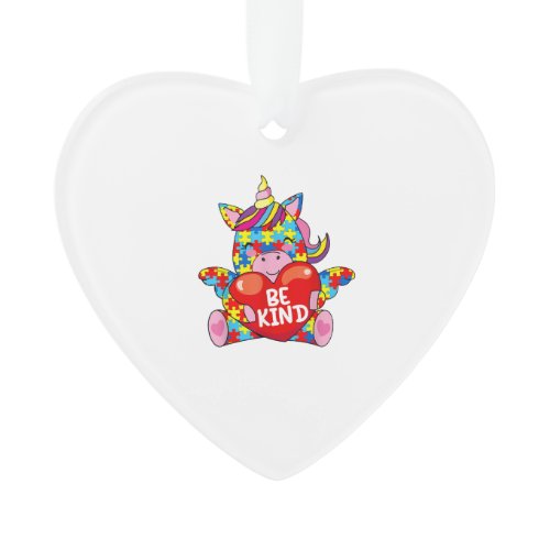 Be Kind Shirt Autism Awareness Gift Kid Girl Toddl Ornament