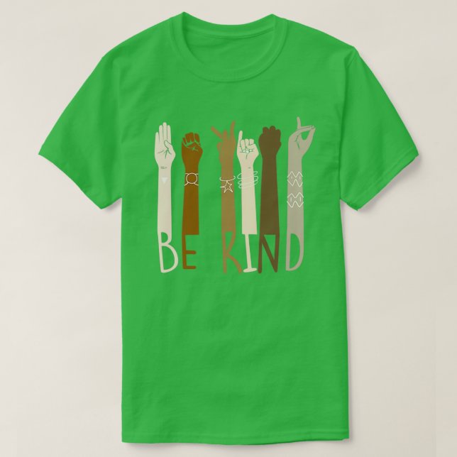 Be Kind Sign Language 28 T-Shirt (Design Front)