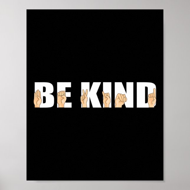 Be Kind Sign Language Deaf  (Front)