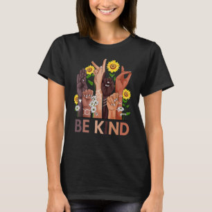 Be Kind Sign Language Hand Anti Bullying UNITY DAY T-Shirt