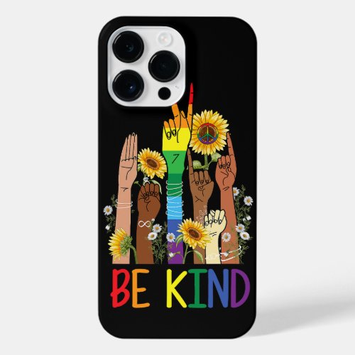 Be Kind Sign Language Hand Talking LGBT  iPhone 14 Pro Max Case