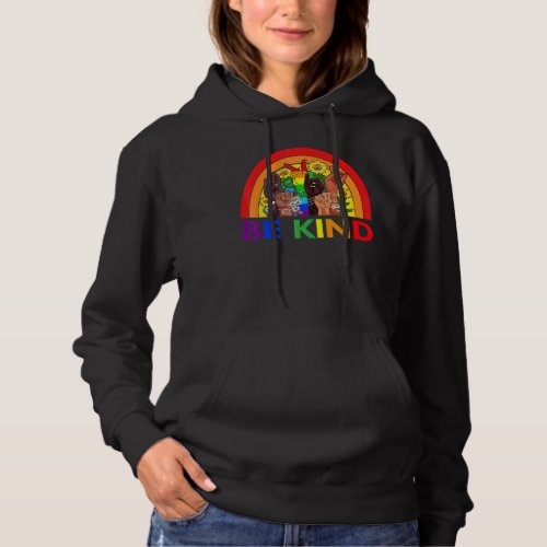 Be Kind Sign Language Hand Talking Lgbtq Gay Les  Hoodie