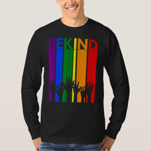 Be Kind Sign Language Hand Talking Lgbtq Gay Les  T_Shirt