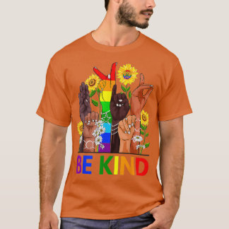 Be Kind Sign Language Hand Talking LGBTQ T-Shirt