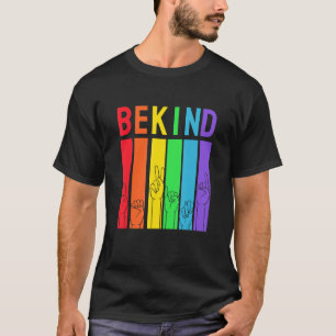 Be Kind Sign Language Hand Talking Teachers Interp T-Shirt