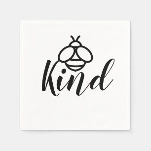 Be Kind simple cute honey bee design Napkins