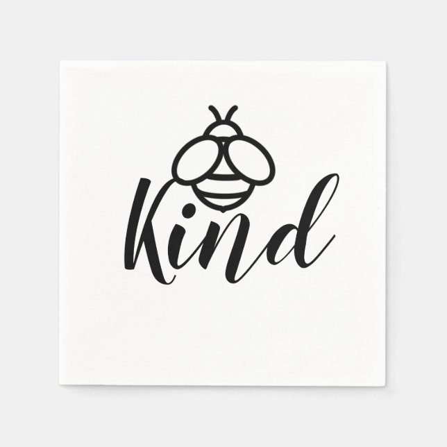 Be Kind simple cute honey bee design Napkins (Front)