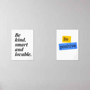 Be kind, smart and lovable. wall art sets