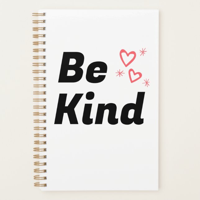 "Be Kind" Spiral Notebook (Front)