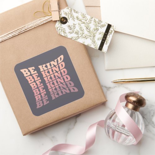 Be kind square sticker