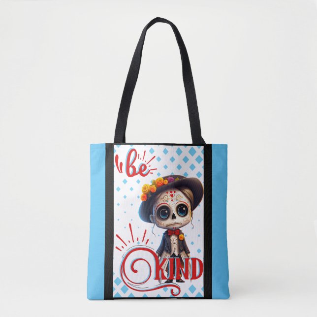 Be Kind Sugar Skull Tote Bag (Front)