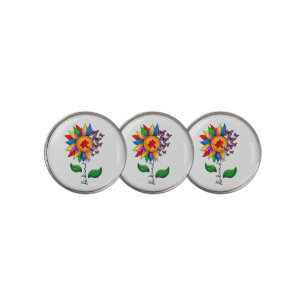 Be Kind Sunflower- Autism Awareness Golf Ball Marker