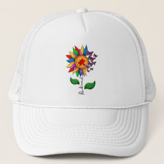 Be Kind Sunflower- Autism Awareness Trucker Hat