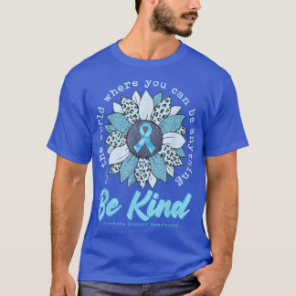 Be Kind Sunflower Light Blue Prostate Cancer Aware T-Shirt