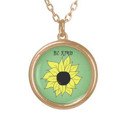Be  Kind Sunflower Necklace
