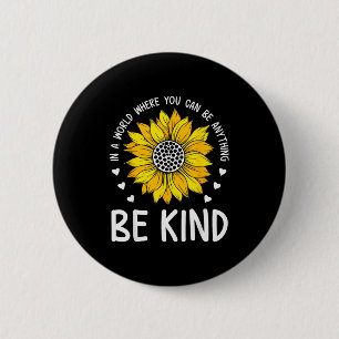 Be Kind Sunflower Orange Anti Bullying Unity Day K Button