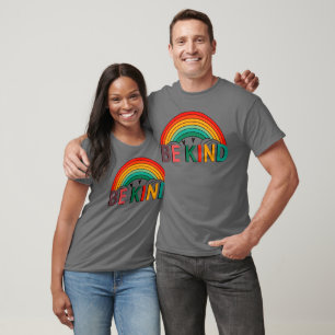 Be Kind T-Shirt Design   Pastel Colors Rainbow 