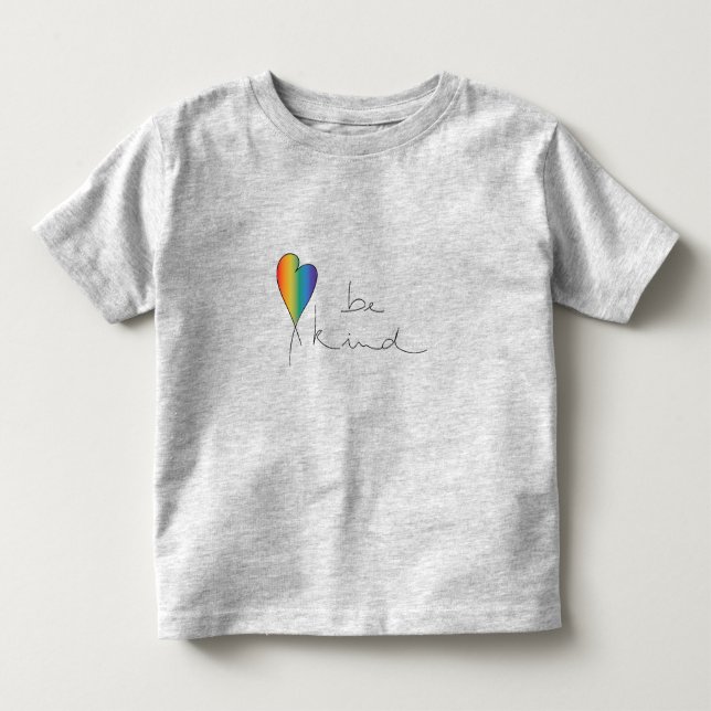 Be Kind Tee, Kindness, Rainbow Heart, T-shirt (Front)