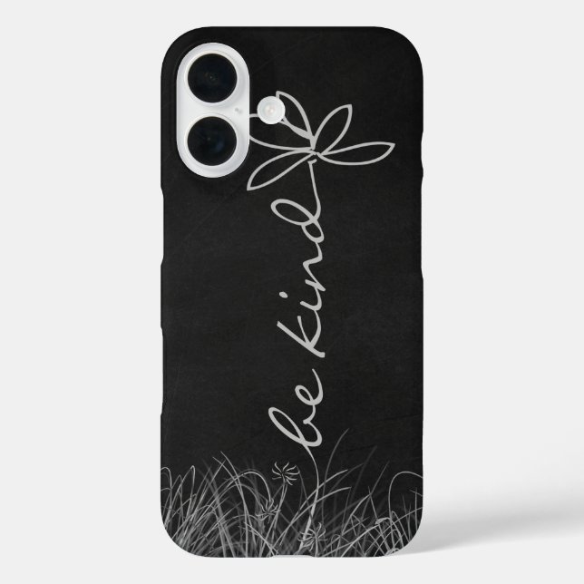 Be Kind Text and Daisy Case-Mate iPhone Case (Back)