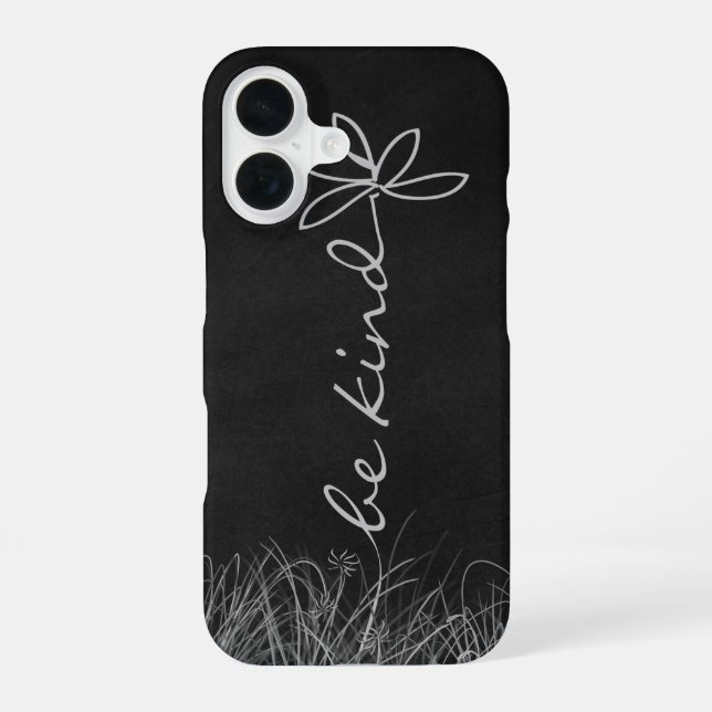 Be Kind Text and Daisy Iphone Case (Back)