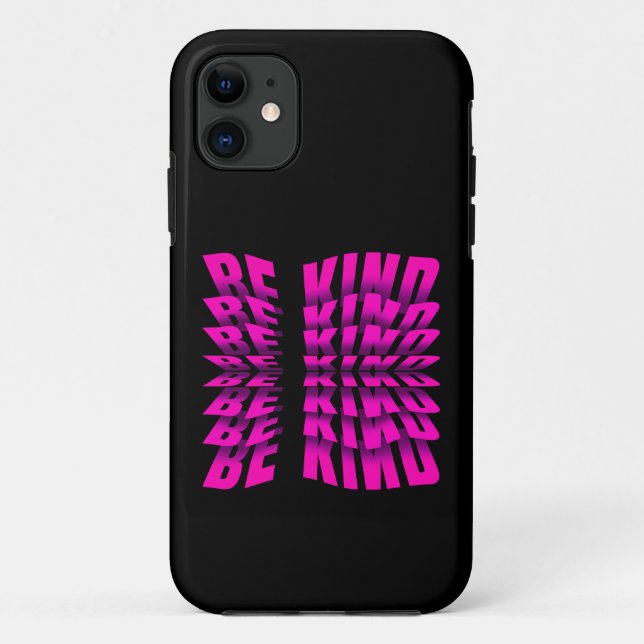 BE KIND TEXT EFFECT PINK TYPOGRAPHY Case-Mate iPhone CASE (Back)