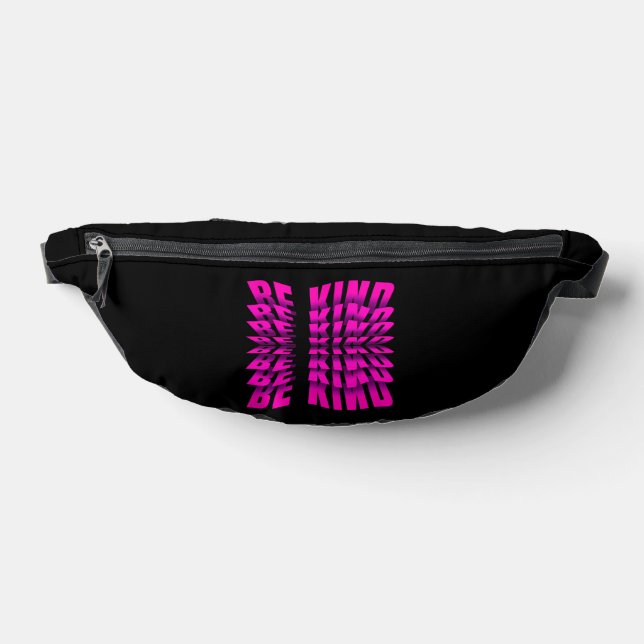 BE KIND TEXT EFFECT PINK TYPOGRAPHY FANNY PACK (Lay Down)