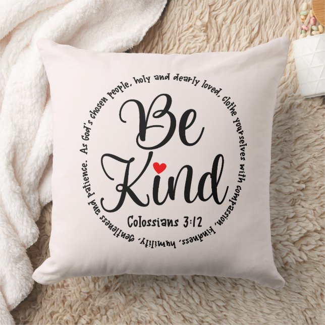 Be Kind Throw Pillow (Blanket)
